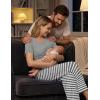 image:imageEkouaer 3 Piece Postpartum Nursing Pajamas Set Short Sleeve Breastfeeding Shirts Pregnancy Shorts amp Pants Maternity PjsGray Stripes
