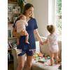 image:imageEkouaer 3 Piece Postpartum Nursing Pajamas Set Short Sleeve Breastfeeding Shirts Pregnancy Shorts amp Pants Maternity PjsNavy Blue Floral