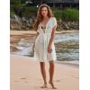 image:imageEkouaer Bathing Suit Cover Up Chiffon Swim Suit Coverup Tie Front Sheer Beach Kimono Coverups Swimwear CardigansA03beige
