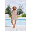 image:imageEkouaer Bathing Suit Cover Up for Women V Neck Button Down Swimsuit Coverup Beach Dress Shirt S3XLBeige