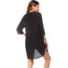 image:imageEkouaer Bathing Suit Cover Up for Women V Neck Button Down Swimsuit Coverup Beach Dress Shirt S3XLBlack