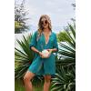 image:imageEkouaer Bathing Suit Cover Up for Women V Neck Button Down Swimsuit Coverup Beach Dress Shirt S3XLDark Cyan