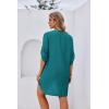 image:imageEkouaer Bathing Suit Cover Up for Women V Neck Button Down Swimsuit Coverup Beach Dress Shirt S3XLDark Cyan