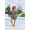 image:imageEkouaer Bathing Suit Cover Up for Women V Neck Button Down Swimsuit Coverup Beach Dress Shirt S3XLDark Grey