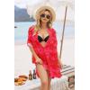 image:imageEkouaer Bathing Suit Cover Up for Women V Neck Button Down Swimsuit Coverup Beach Dress Shirt S3XLDh608tropical Print