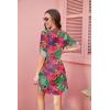 image:imageEkouaer Bathing Suit Cover Up for Women V Neck Button Down Swimsuit Coverup Beach Dress Shirt S3XLDh690tropical Print