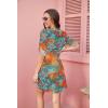 image:imageEkouaer Bathing Suit Cover Up for Women V Neck Button Down Swimsuit Coverup Beach Dress Shirt S3XLGreen Tropical Print