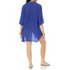 image:imageEkouaer Bathing Suit Cover Up for Women V Neck Button Down Swimsuit Coverup Beach Dress Shirt S3XLNavy