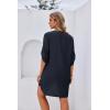 image:imageEkouaer Bathing Suit Cover Up for Women V Neck Button Down Swimsuit Coverup Beach Dress Shirt S3XLNavy Blue