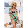 image:imageEkouaer Bathing Suit Cover Up for Women V Neck Button Down Swimsuit Coverup Beach Dress Shirt S3XLZw532tropical Print