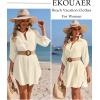 image:imageEkouaer Beach Cover Ups for Women Bikini Swimsuit Coverup Beach Dress ShirtBeige