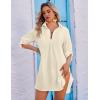 image:imageEkouaer Beach Cover Ups for Women Bikini Swimsuit Coverup Beach Dress ShirtBeige
