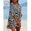 image:imageEkouaer Beach Cover Ups for Women Bikini Swimsuit Coverup Beach Dress ShirtBlack Geometry
