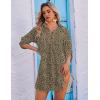 image:imageEkouaer Beach Cover Ups for Women Bikini Swimsuit Coverup Beach Dress ShirtBlack Leopard