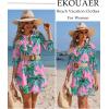 image:imageEkouaer Beach Cover Ups for Women Bikini Swimsuit Coverup Beach Dress ShirtGreen Tree
