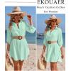 image:imageEkouaer Beach Cover Ups for Women Bikini Swimsuit Coverup Beach Dress ShirtLight Green