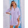 image:imageEkouaer Beach Cover Ups for Women Bikini Swimsuit Coverup Beach Dress ShirtLight Purple