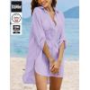 image:imageEkouaer Beach Cover Ups for Women Bikini Swimsuit Coverup Beach Dress ShirtLight Purple
