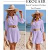 image:imageEkouaer Beach Cover Ups for Women Bikini Swimsuit Coverup Beach Dress ShirtLight Purple