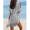 image:imageEkouaer Beach Cover Ups for Women Bikini Swimsuit Coverup Beach Dress ShirtPat20stripe