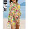 image:imageEkouaer Beach Cover Ups for Women Bikini Swimsuit Coverup Beach Dress ShirtPink  Color Leaf