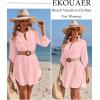 image:imageEkouaer Beach Cover Ups for Women Bikini Swimsuit Coverup Beach Dress ShirtPink