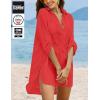 image:imageEkouaer Beach Cover Ups for Women Bikini Swimsuit Coverup Beach Dress ShirtRed