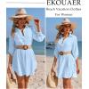 image:imageEkouaer Beach Cover Ups for Women Bikini Swimsuit Coverup Beach Dress ShirtSky Blue