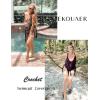 image:imageEkouaer Beach Swimsuit Cover Up Women Crochet Bikini Coverups Summer Pool Swimwear Tassel DressBlack