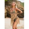image:imageEkouaer Beach Swimsuit Cover Up Women Crochet Bikini Coverups Summer Pool Swimwear Tassel DressBrown