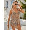 image:imageEkouaer Beach Swimsuit Cover Up Women Crochet Bikini Coverups Summer Pool Swimwear Tassel DressBrown