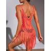 image:imageEkouaer Beach Swimsuit Cover Up Women Crochet Bikini Coverups Summer Pool Swimwear Tassel DressOrange