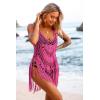 image:imageEkouaer Beach Swimsuit Cover Up Women Crochet Bikini Coverups Summer Pool Swimwear Tassel DressPink