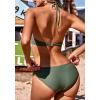 image:imageEkouaer High Neck Halter Bikini Top Floral Swimsuits Two Piece Bathing Suits Triangle Bottoms for Women Teen Juniors XSXXLGreen