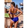 image:imageEkouaer High Neck Halter Bikini Top Floral Swimsuits Two Piece Bathing Suits Triangle Bottoms for Women Teen Juniors XSXXLSky Blue