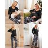 image:imageEkouaer Maternity Nursing Pajama Set Long Sleeve Top amp Pants with Pockets Breastfeeding Sleepwear Double Layer PregnancyBlack Star Beer