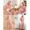 image:imageEkouaer Maternity Nursing Pajama Set Long Sleeve Top amp Pants with Pockets Breastfeeding Sleepwear Double Layer PregnancyLeopard Pink