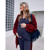 image:imageEkouaer Maternity Nursing Pajama Set Long Sleeve Top amp Pants with Pockets Breastfeeding Sleepwear Double Layer PregnancyNavy Blue