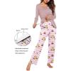 image:imageEkouaer Maternity Nursing Pajama Set Long Sleeve Top amp Pants with Pockets Breastfeeding Sleepwear Double Layer PregnancyPink Beer Stripe