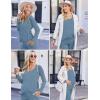 image:imageEkouaer Maternity Nursing Pajama Set Long Sleeve Top amp Pants with Pockets Breastfeeding Sleepwear Double Layer PregnancySalvia Blue
