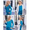 image:imageEkouaer Maternity Nursing Pajama Set Long Sleeve Top amp Pants with Pockets Breastfeeding Sleepwear Double Layer PregnancyTeal