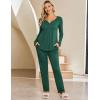 image:imageEkouaer Maternity Nursing Pajama Sets Labor Delivery Pjs Long Sleeve Breastfeeding Pajamas Pregnancy Sleepwear SetGreen
