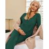 image:imageEkouaer Maternity Nursing Pajama Sets Labor Delivery Pjs Long Sleeve Breastfeeding Pajamas Pregnancy Sleepwear SetGreen