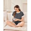 image:imageEkouaer Maternity Pajamas 2 Piece Outfits Waffle Knit Short Sleeve Tops and Shorts Loungewear Set Pregnancy ClothesDark Grey