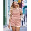 image:imageEkouaer Maternity Pajamas 2 Piece Outfits Waffle Knit Short Sleeve Tops and Shorts Loungewear Set Pregnancy ClothesRed Stripes
