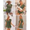 image:imageEkouaer Maternity Shirts 3 Packs Flying Short Sleeve Nursing Tops Pregnancy ClothesBlackarmy Greenwine Red3pcs