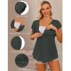image:imageEkouaer Maternity Shirts 3 Packs Flying Short Sleeve Nursing Tops Pregnancy ClothesBlackdark Army Greenbeige3pcs