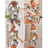 image:imageEkouaer Maternity Shirts 3 Packs Flying Short Sleeve Nursing Tops Pregnancy ClothesBlackgreyfloral White3pcs