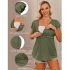 image:imageEkouaer Maternity Shirts 3 Packs Flying Short Sleeve Nursing Tops Pregnancy ClothesBlue Greenblackarmy Green3pcs
