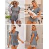 image:imageEkouaer Maternity Shirts 3 Packs Flying Short Sleeve Nursing Tops Pregnancy ClothesCaramelgreywine Red3pcs
